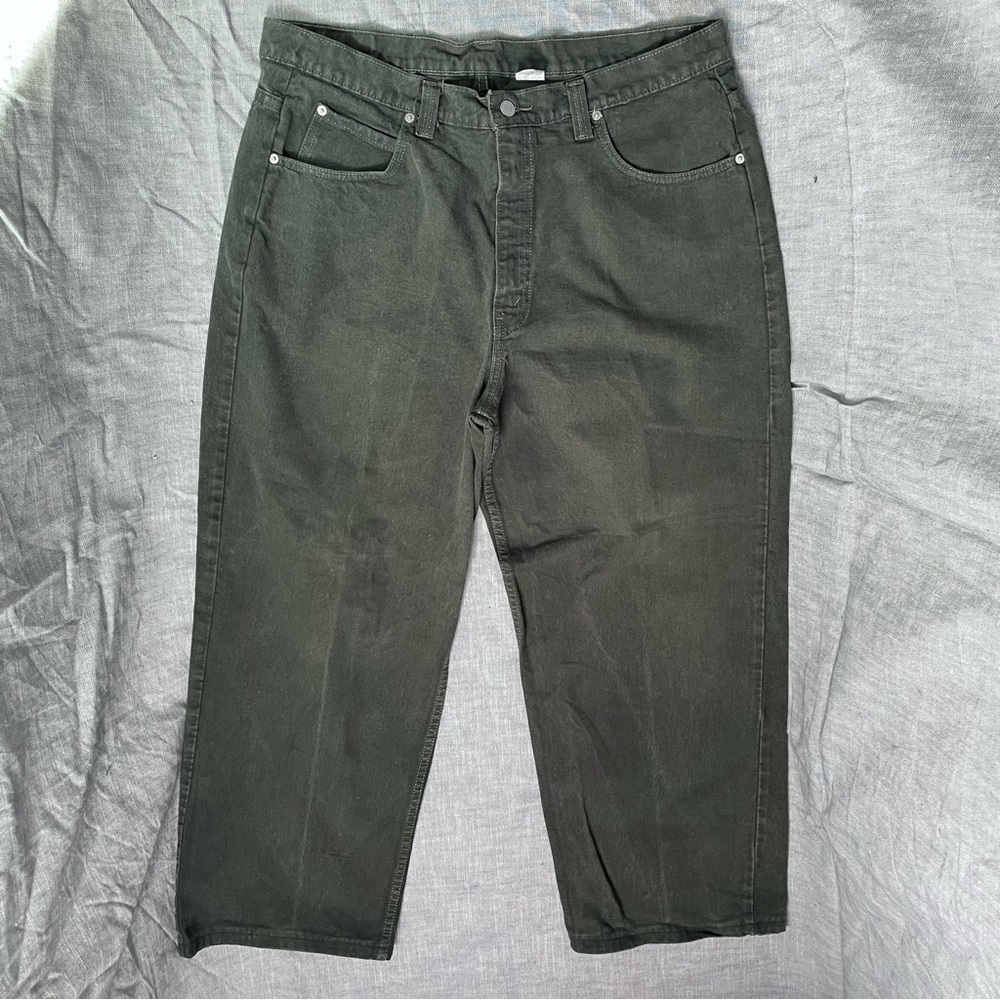 Vintage Levi's L2 Baggy Fit Dark Green Denim Jeans 38x29
